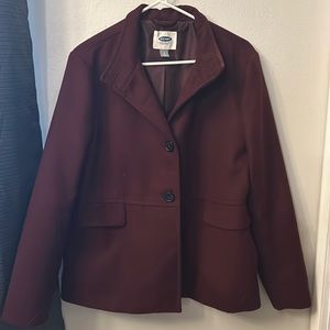 Plum peacoat from Old Navy. Size large
